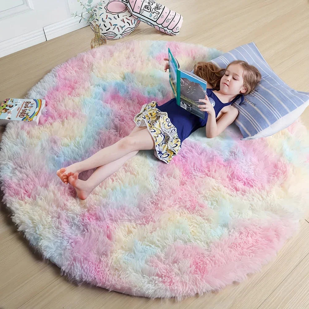 CloudNest - Tapis rond ultra-doux et moelleux pour un séjour douillet