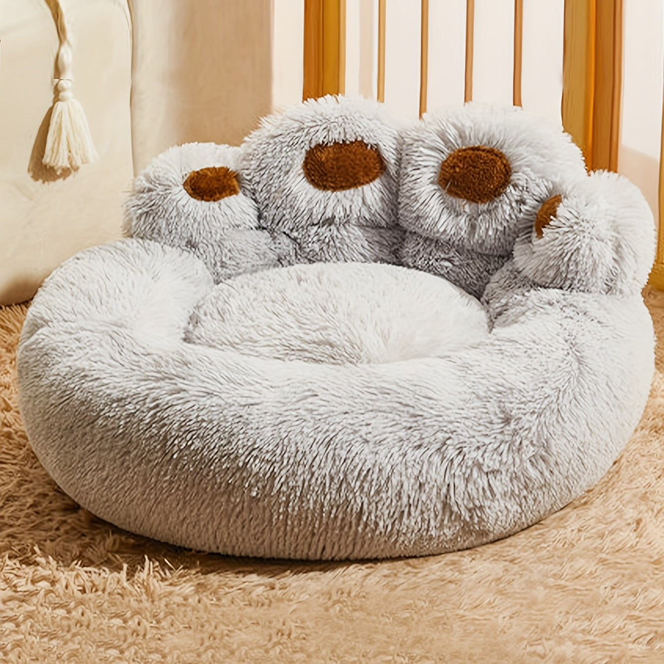 Lit pour animaux en forme de patte - Confort ultime