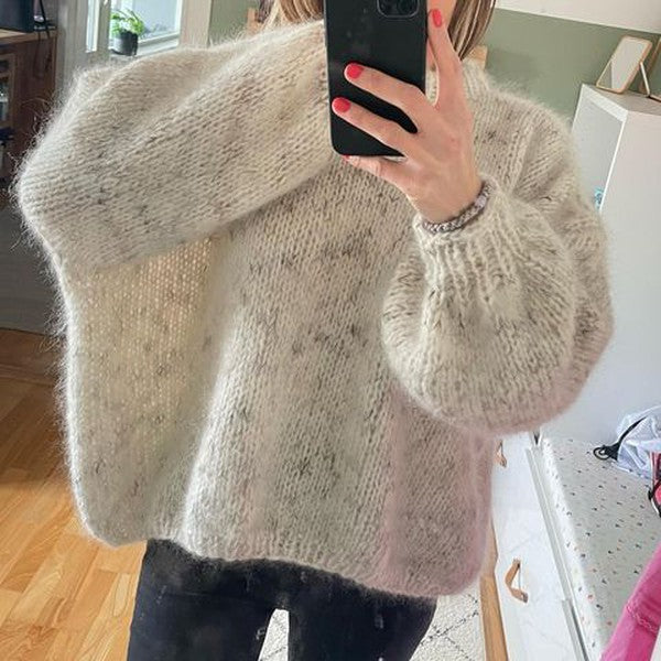 Tendance d'automne® Pull à col rond et coupe décontractée
