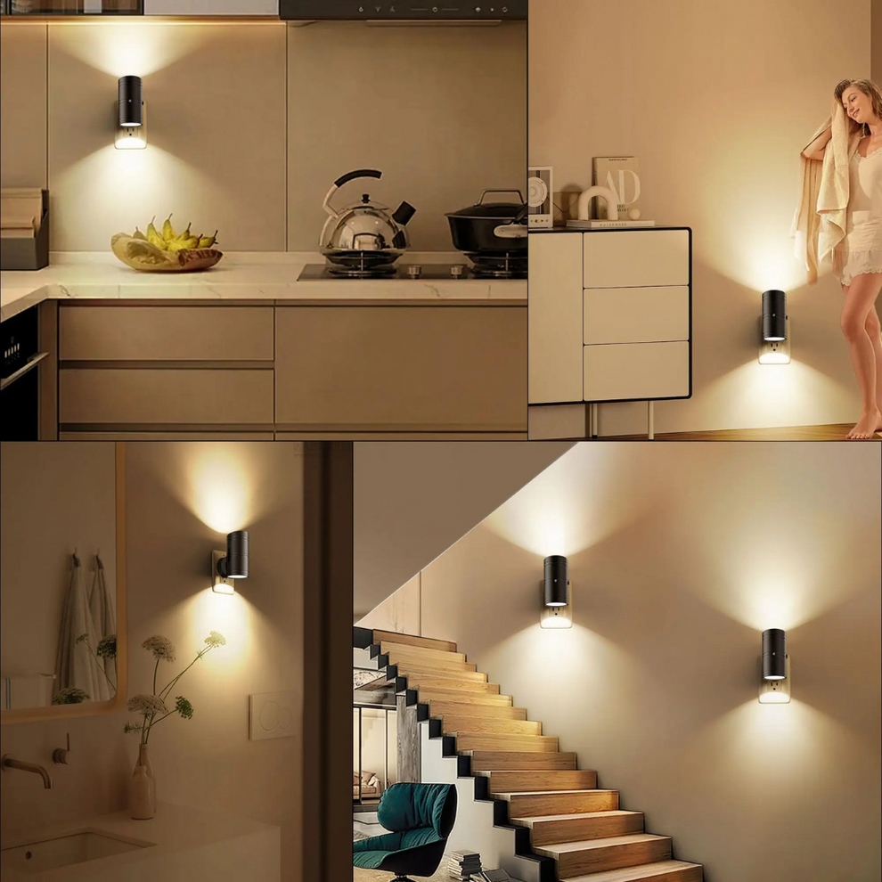 WallGlow - Appliques cylindriques modernes avec lumière ambiante chaude