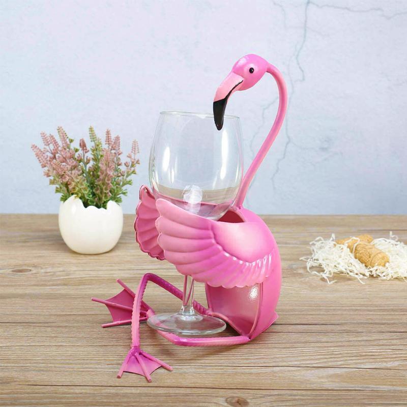 WineFlare Unik Support de Vin Flamant avec Détails Décoratifs