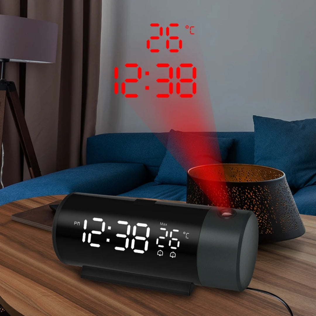 Horloge projecteur numérique LED avec thermomètre