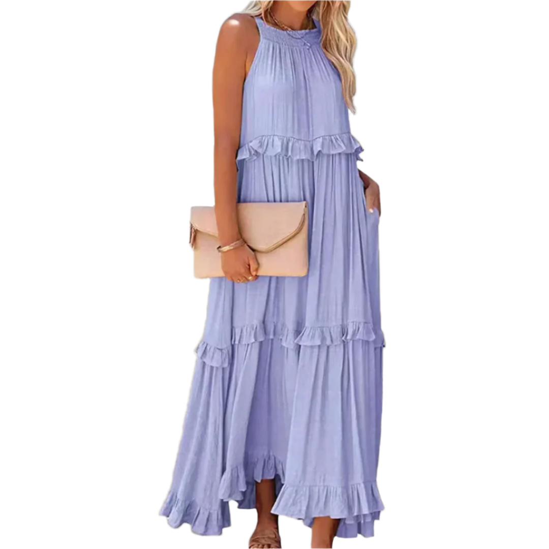 Robe Maxi Élegante pour Femmes – Silhouette A-ligne Flatteuse
