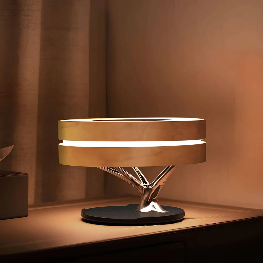 LumiNest Lampe de Bureau LED – Lumière Chaude et Design Naturel Minimaliste