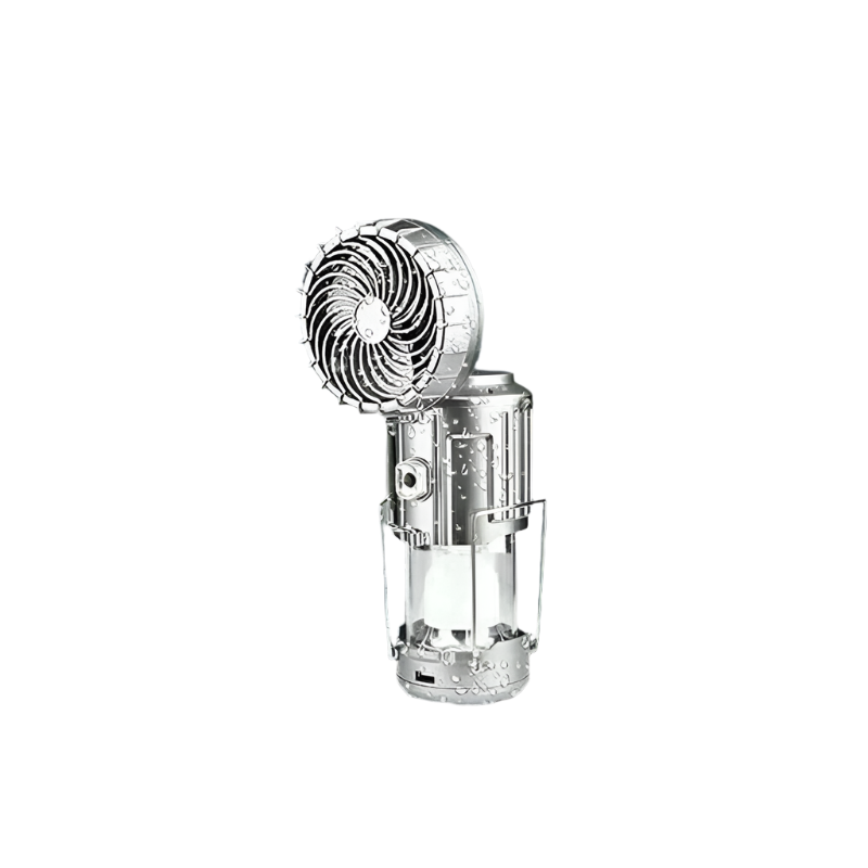 Lanterne de camping LED SolarBreeze – Lumière pliable avec ventilateur intégré et alimentation rechargeable par USB