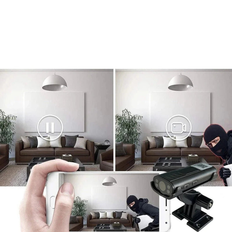MiniGuard Caméra de sécurité WiFi – Surveillance compacte avec détection de mouvement