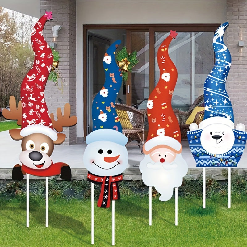 DecorGlow - Ensemble de 4 piques de décoration de Noël