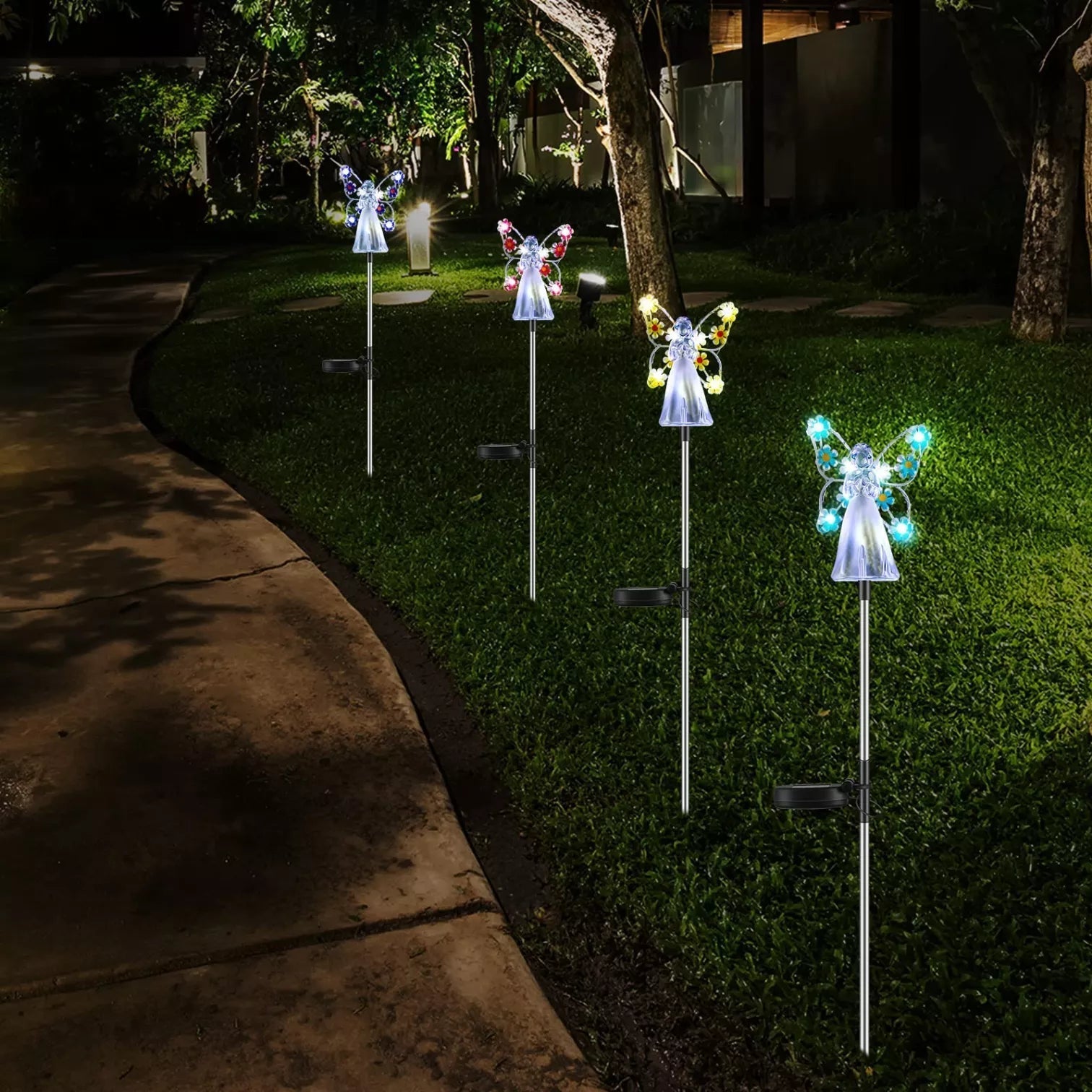 LumiWings Lumières de papillons solaires – Décoration extérieure de jardin enchantée