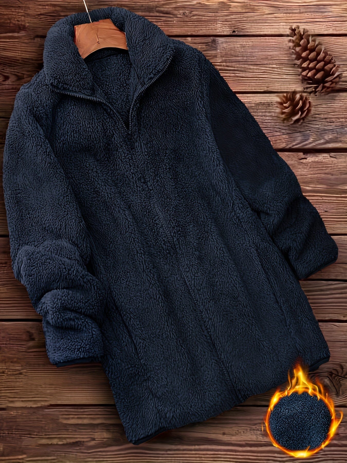 Manteau en fourrure Amelia avec fermeture éclair