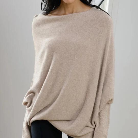 Larina - Sweater surdimensionné drapé avec col rond