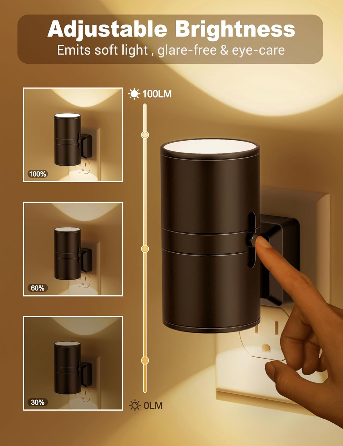 LumiGlow Lampe de Nuit LED Dimmable