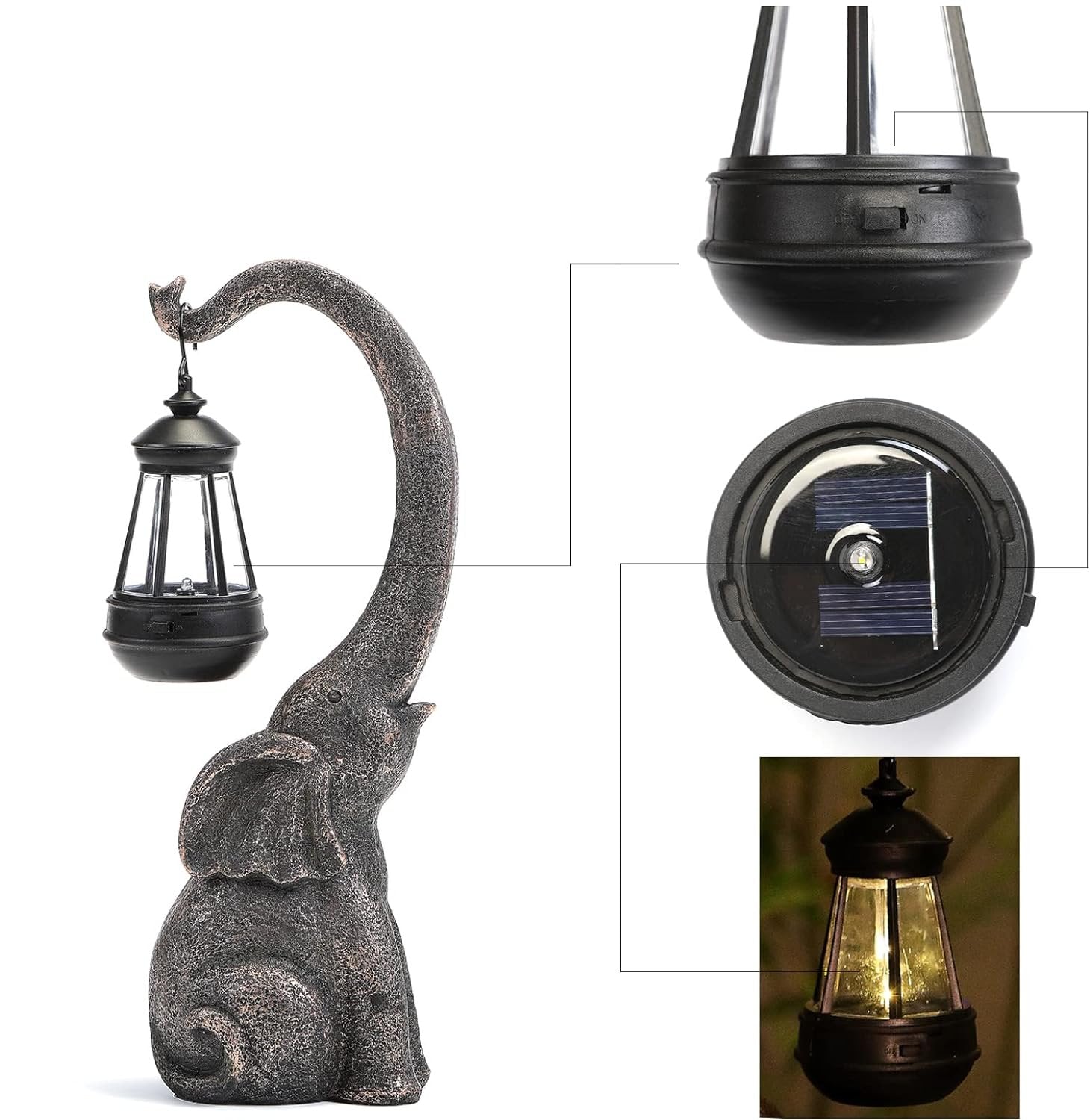 ElephantGlow - Lampe solaire finurlig