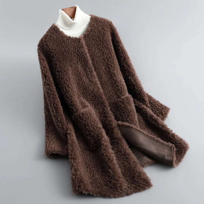 Vera - Veste en peluche à manches longues avec poches