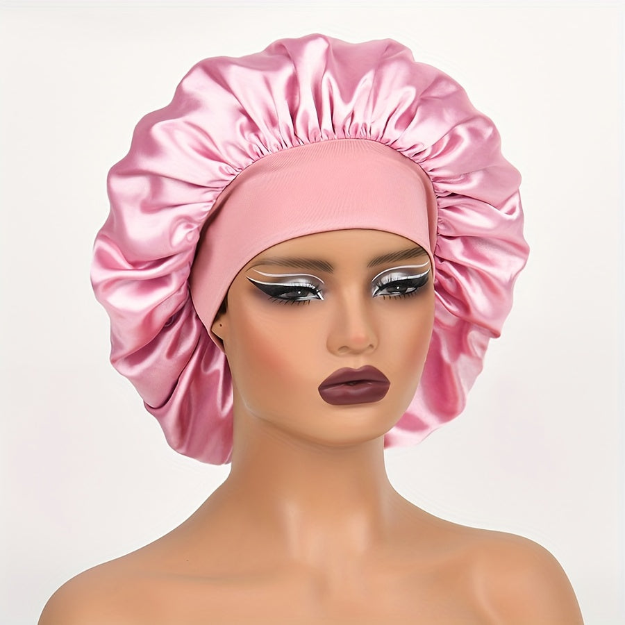 Rebel | Bonnet de sommeil en satin avec large bande élastique