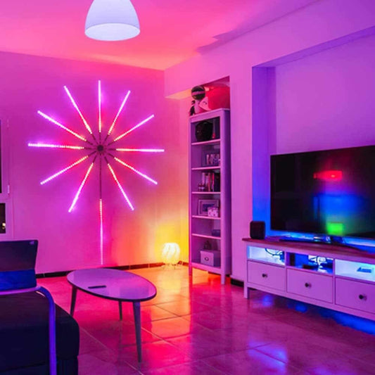 GlowArt Applique Murale Intelligente LED avec Télécommande et Options d'Éclairage DIY