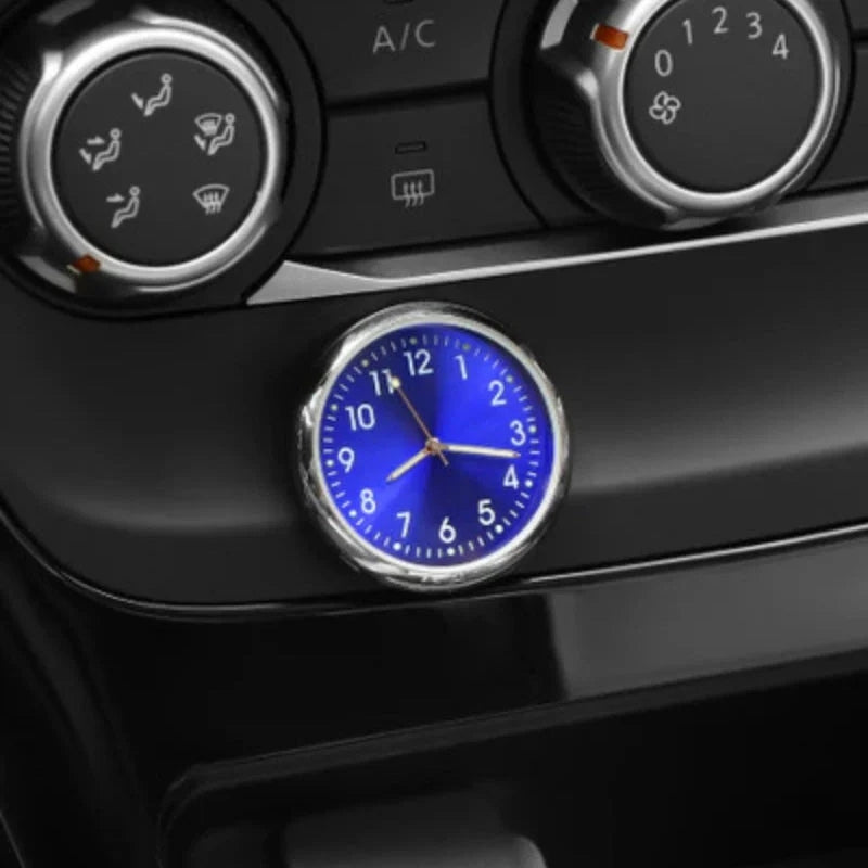 AutoTime - Mini Montre Analogique Ronde pour Intérieur de Voiture