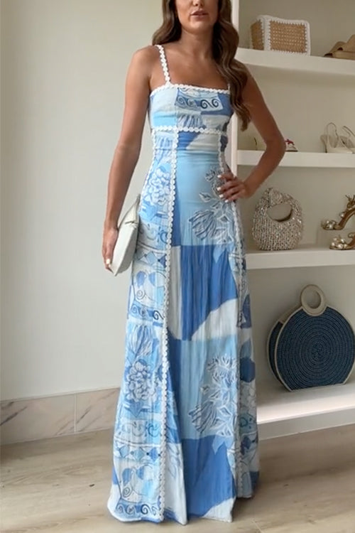 Julia - Robe maxie fleurie avec dentelle