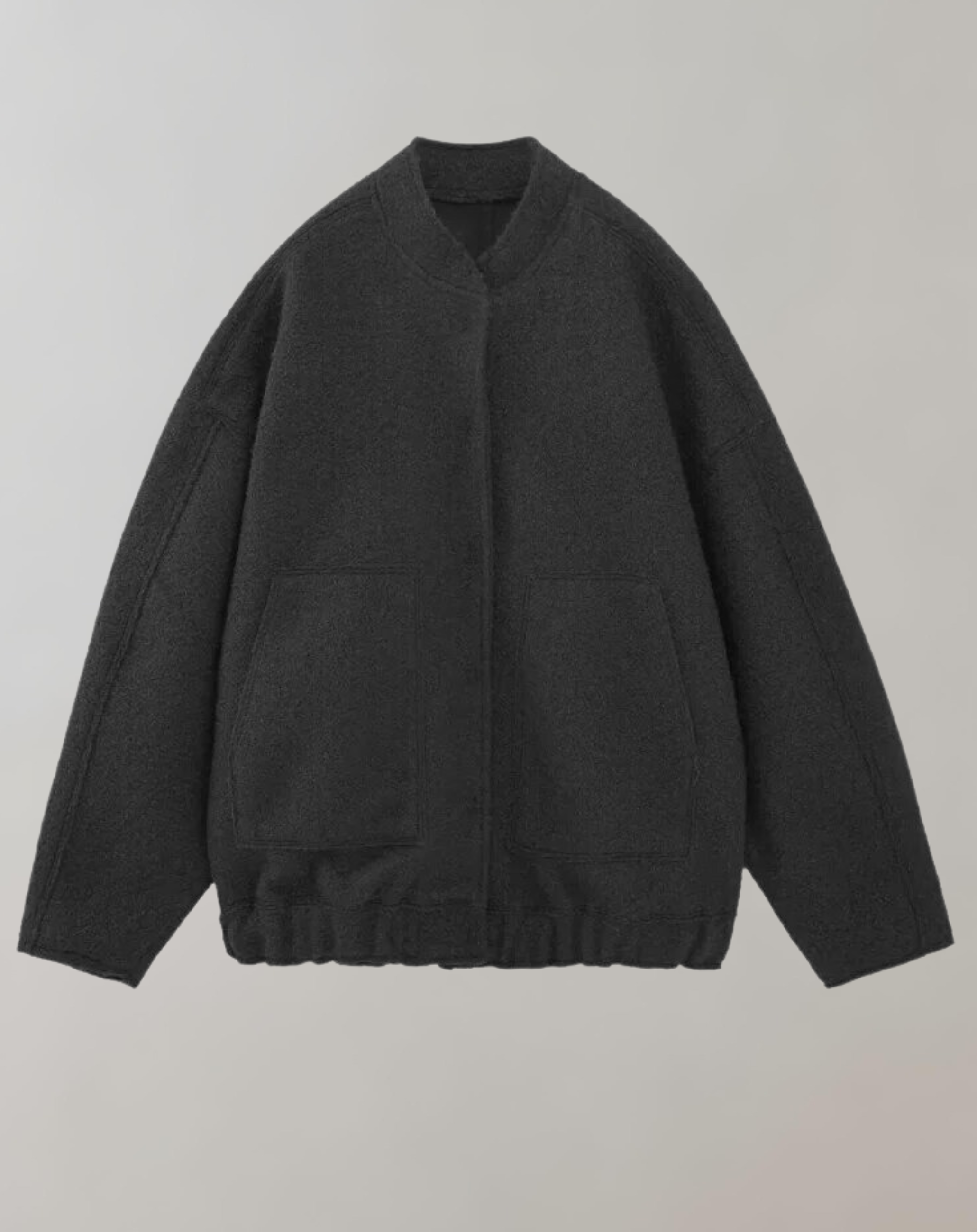Sylvi - Veste bomber surdimensionnée avec boutons