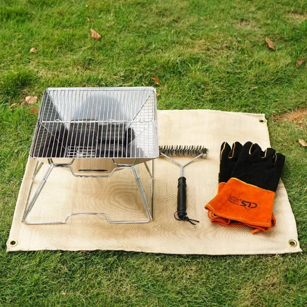 FoldaGrill - Gril portable en acier inoxydable pour la cuisine en plein air