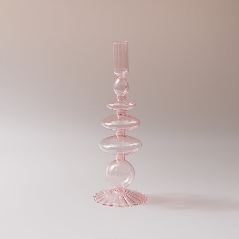 GlassAura - Bougeoirs et vases en verre faits à la main élégants