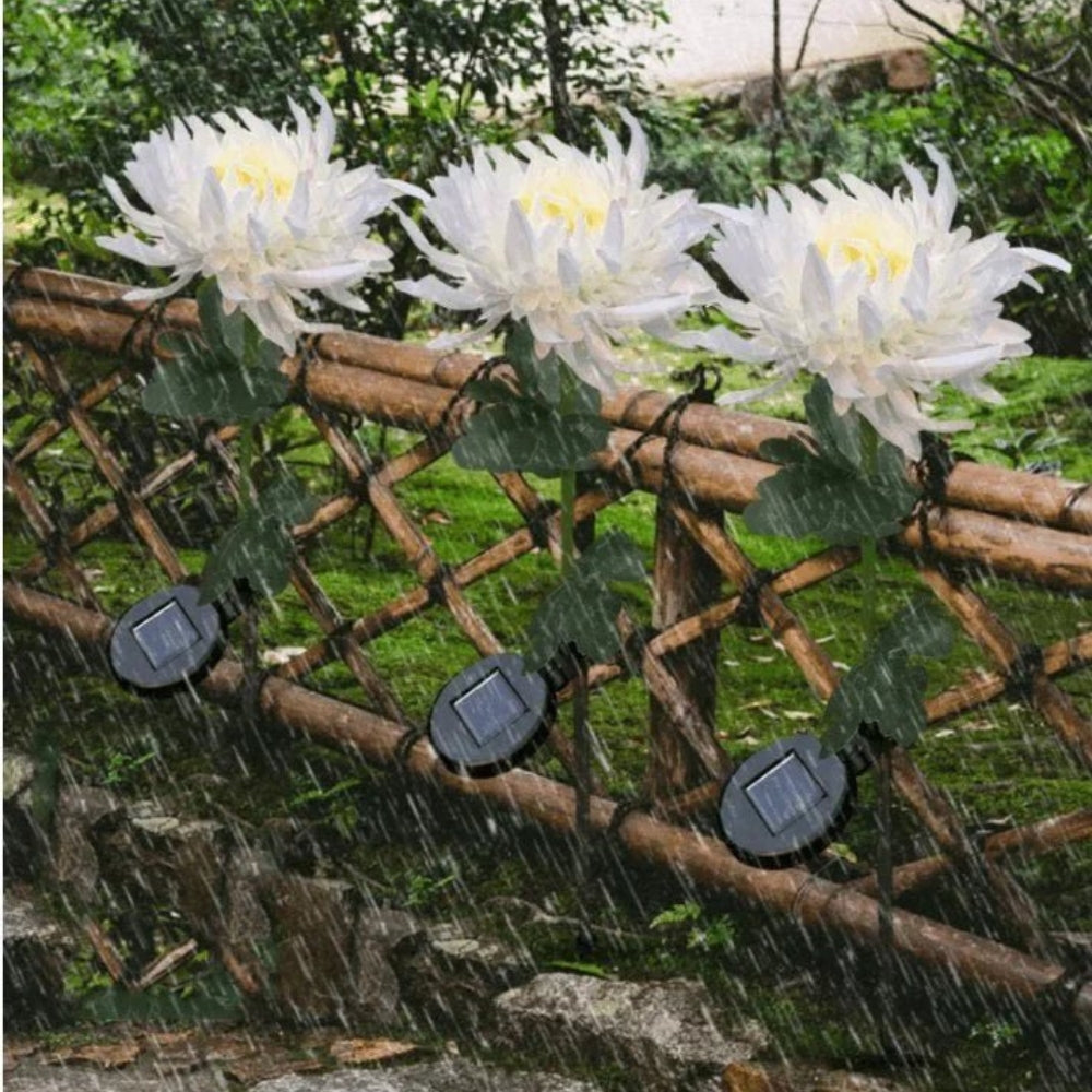 Lustre de jardin à énergie solaire BloomGlow – Décoration extérieure à LED changeant de couleur