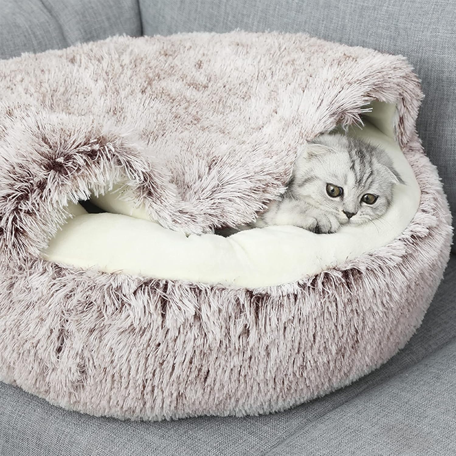 CozyHaven - Lit d'hiver de luxe pour animaux de compagnie
