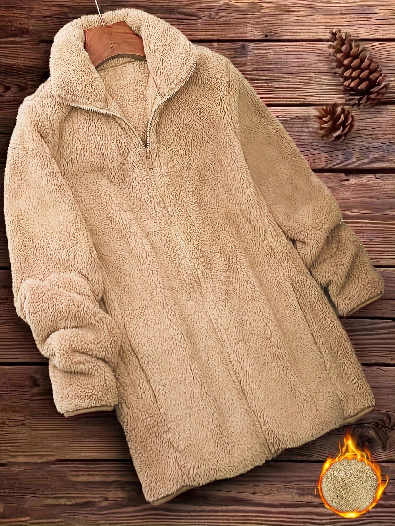 Manteau en fourrure Amelia avec fermeture éclair