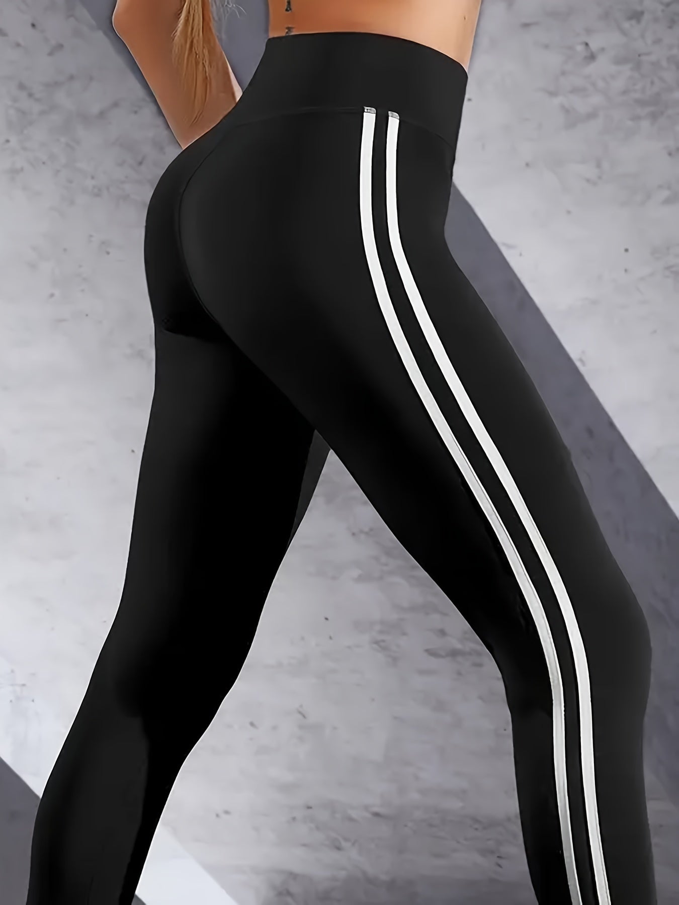 Ivy | Pantalons de yoga taille haute slim fit avec bande latérale sportive