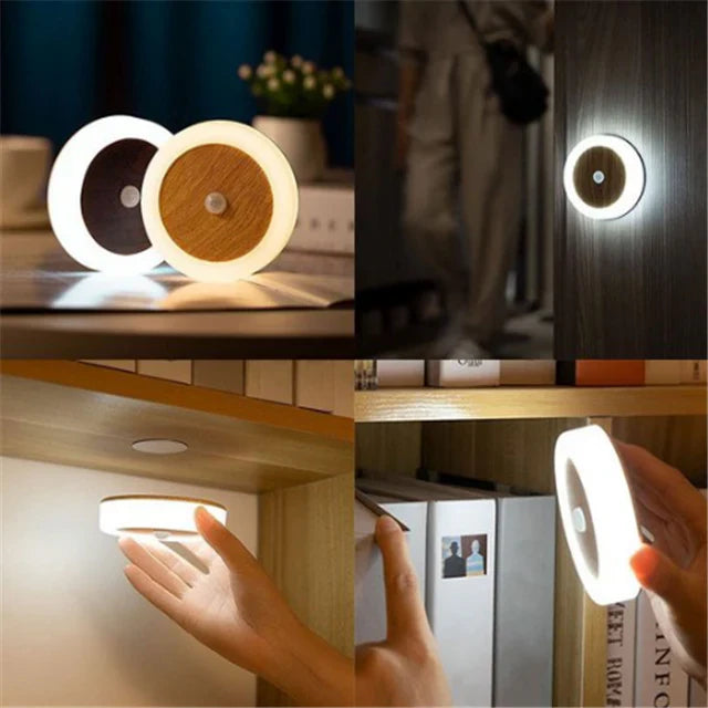 Lampe LED ronde à capteur moderne