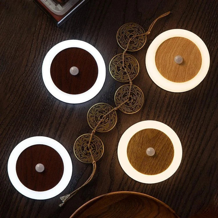 Lampe LED ronde à capteur moderne
