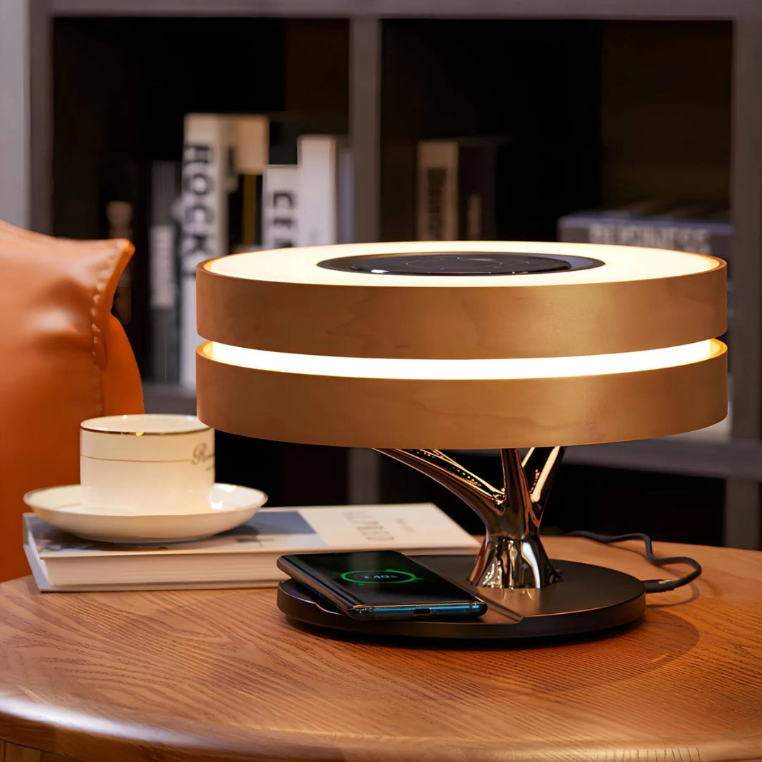 LumiNest Lampe de Bureau LED – Lumière Chaude et Design Naturel Minimaliste