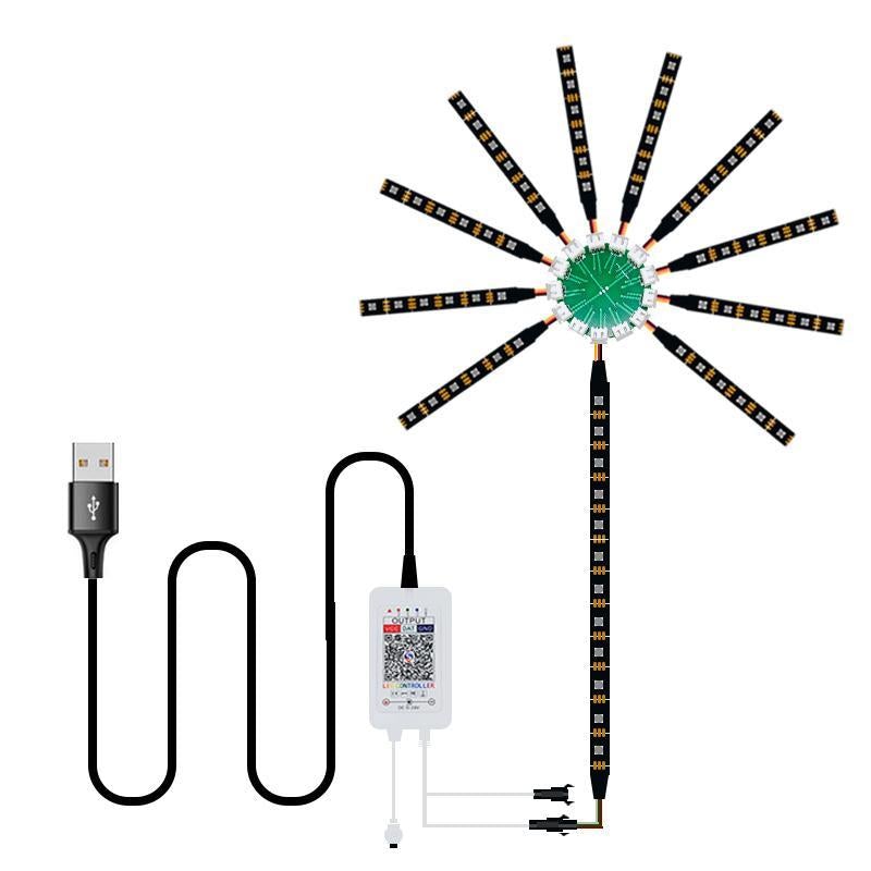 GlowArt Applique Murale Intelligente LED avec Télécommande et Options d'Éclairage DIY