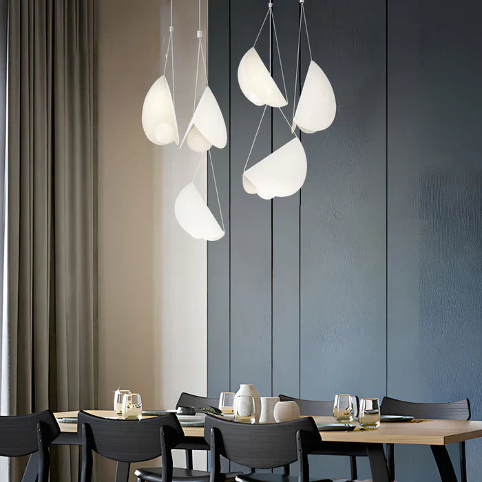 Lampe pendante plissée minimaliste