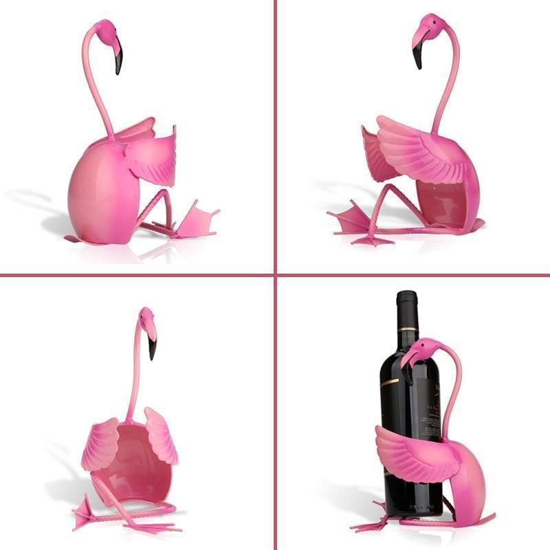 WineFlare Unik Support de Vin Flamant avec Détails Décoratifs