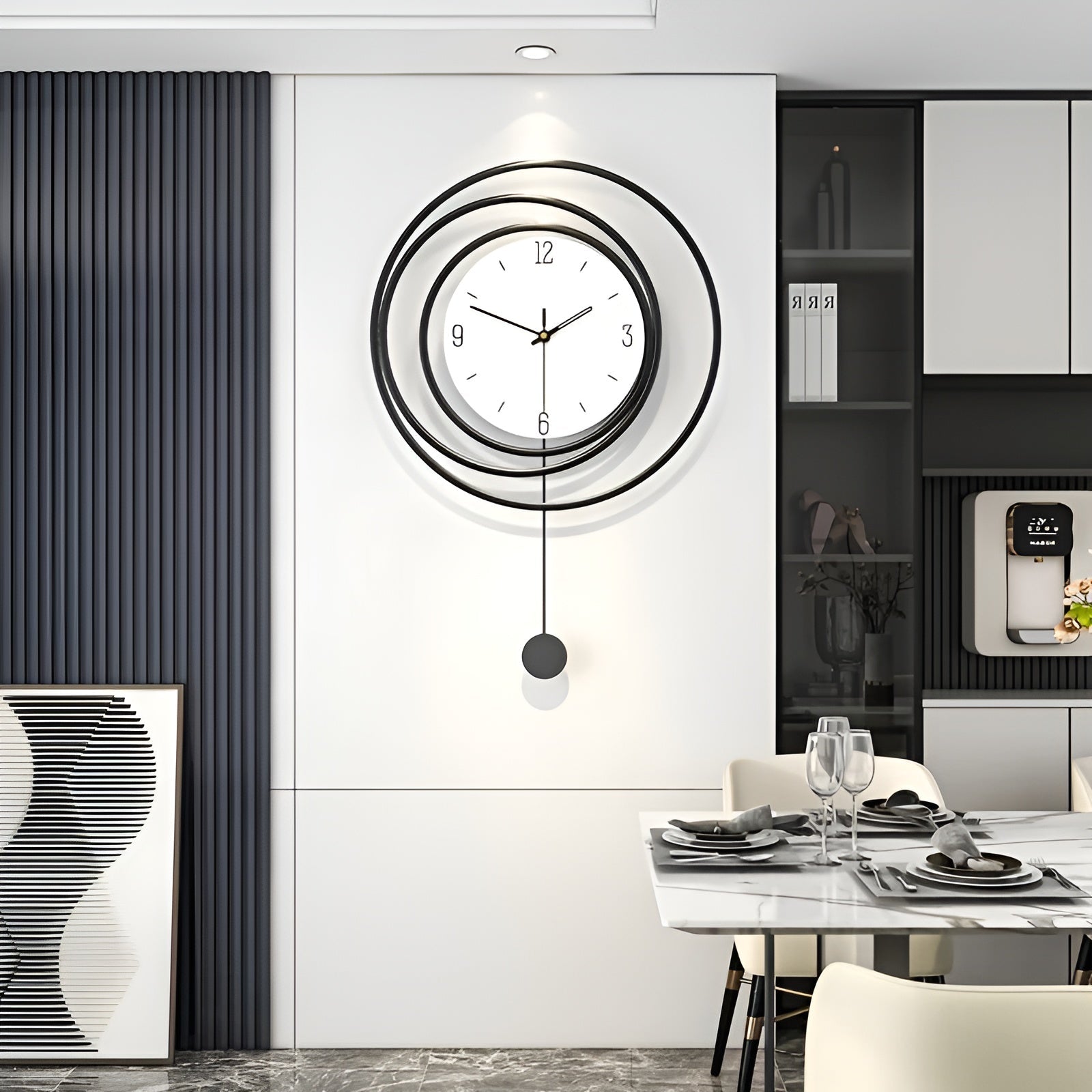 SilentGlow – Horloge ronde minimaliste avec chiffres clairs et mouvement silencieux