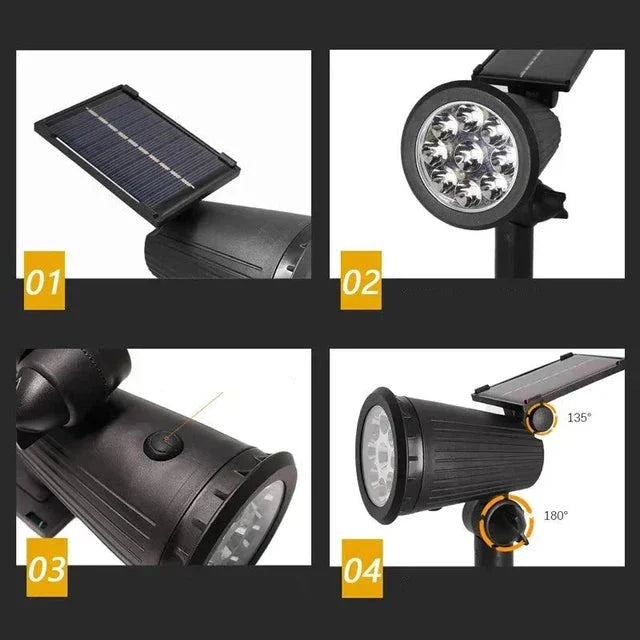 SolarFlare - Projecteurs LED alimentés par énergie solaire
