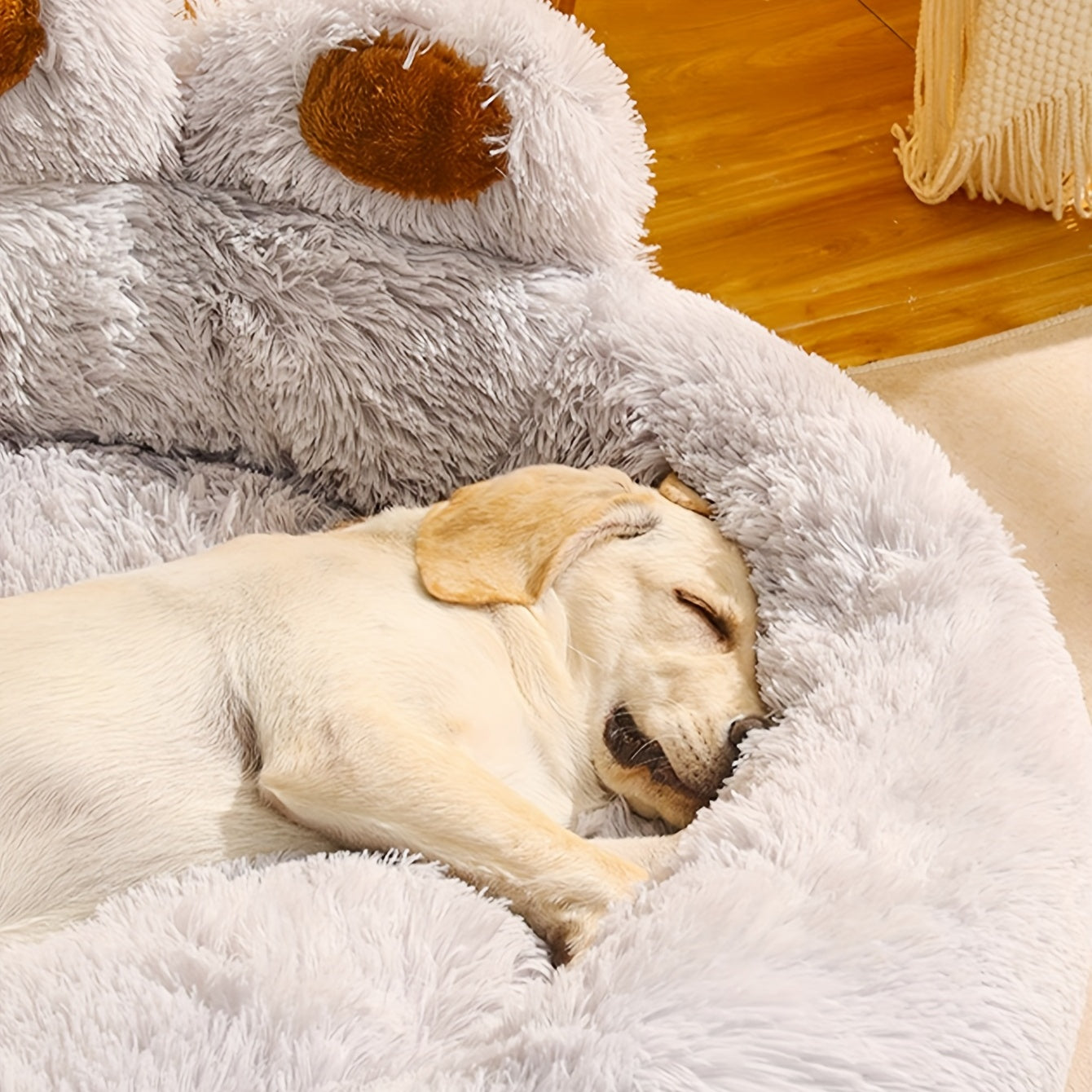 Lit pour animaux en forme de patte - Confort ultime