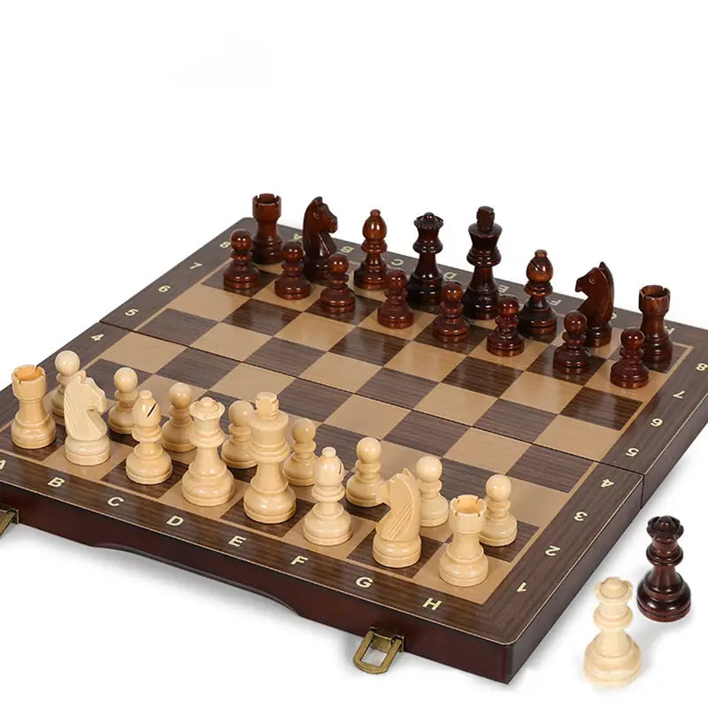 Ensemble d'Échecs Majestueux – Ensemble d'Échecs en Bois Fait Main avec Reines Supplémentaires