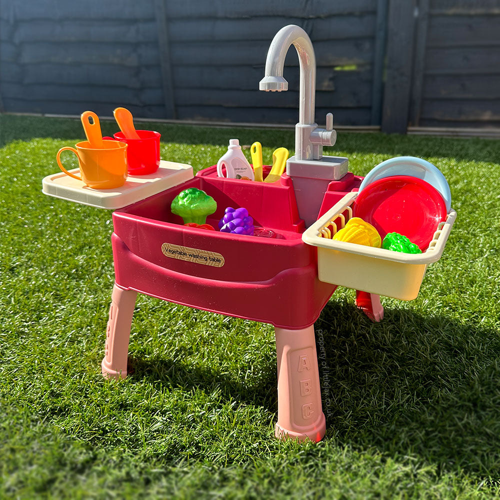 SplashLearn - Évier de cuisine pour enfants avec robinet fonctionnel