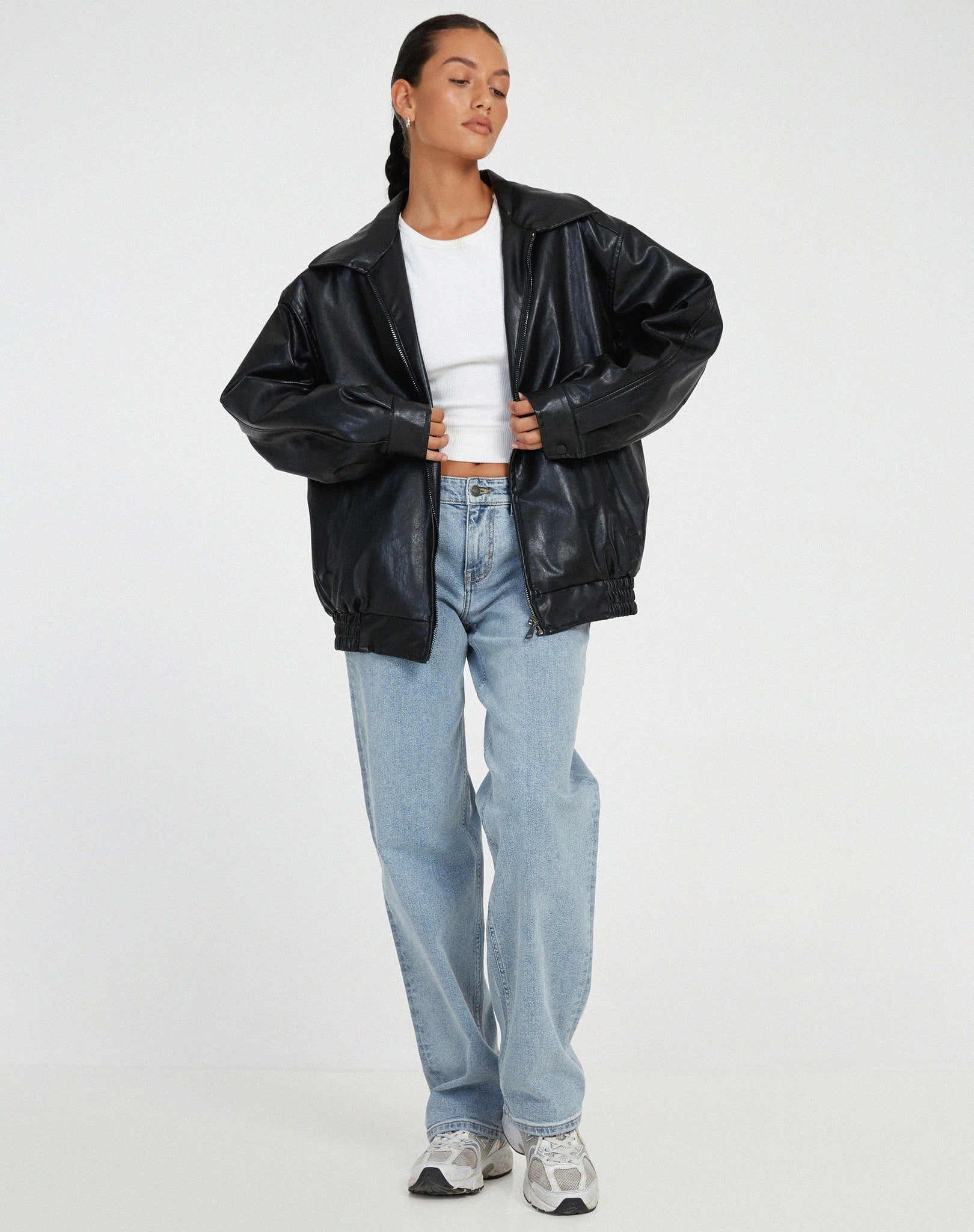 Clara - Veste zippée avec col en forme de trompette