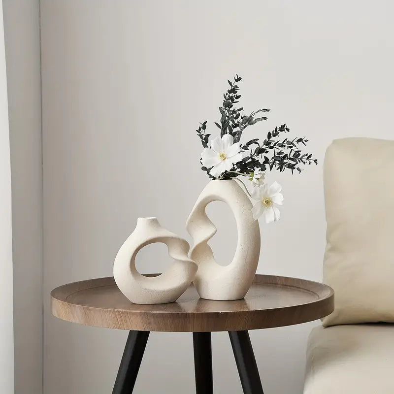 FormaNova - Vase sculptural asymétrique moderne