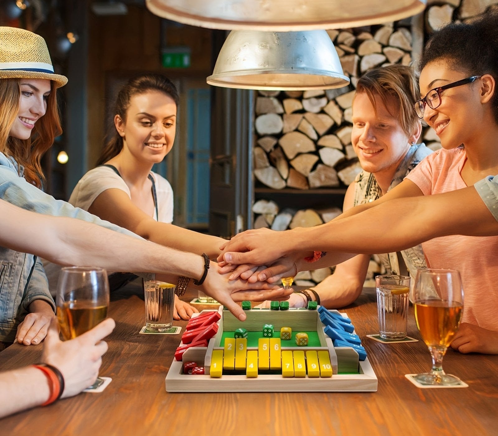 Jeu de Shut The Box, Jeux de dés en bois