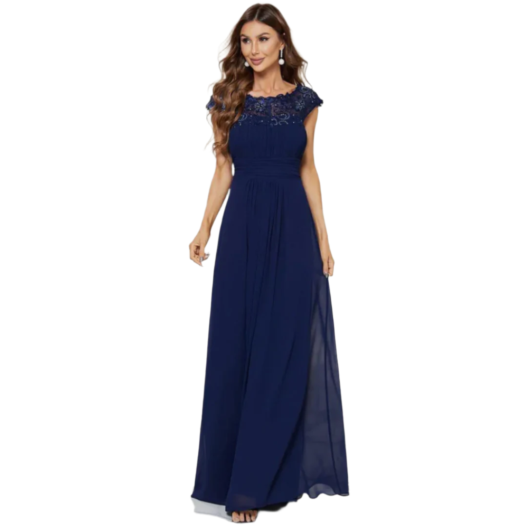 Robe Maxi Élégante avec Manches Plissées – Style Intemporel pour Femmes
