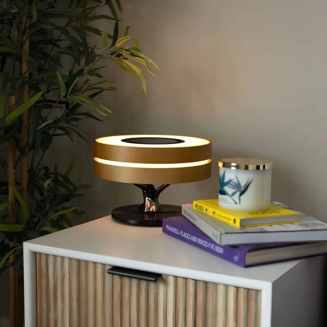 LumiNest Lampe de Bureau LED – Lumière Chaude et Design Naturel Minimaliste