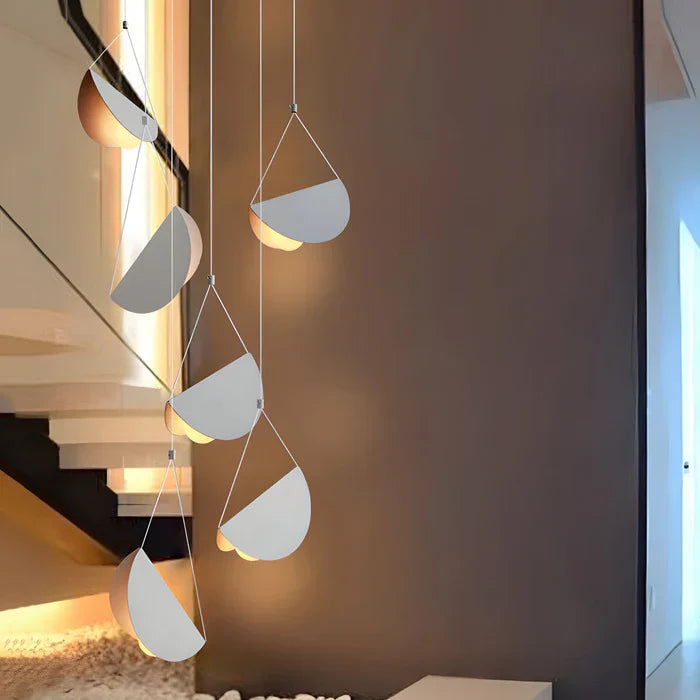 Lampe pendante plissée minimaliste