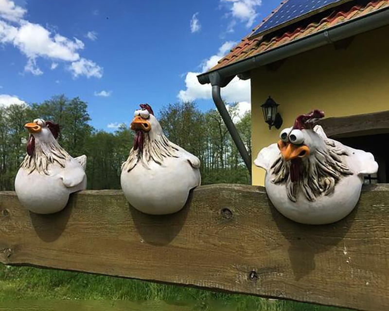Décoration de poulet de jardin extérieur