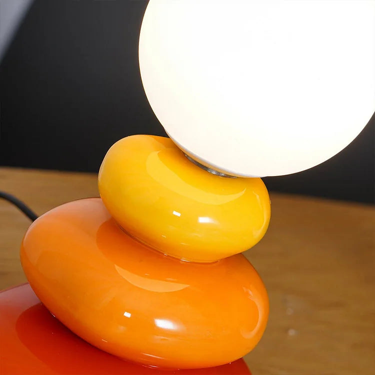 Lampe de table en pierre sphérique créative