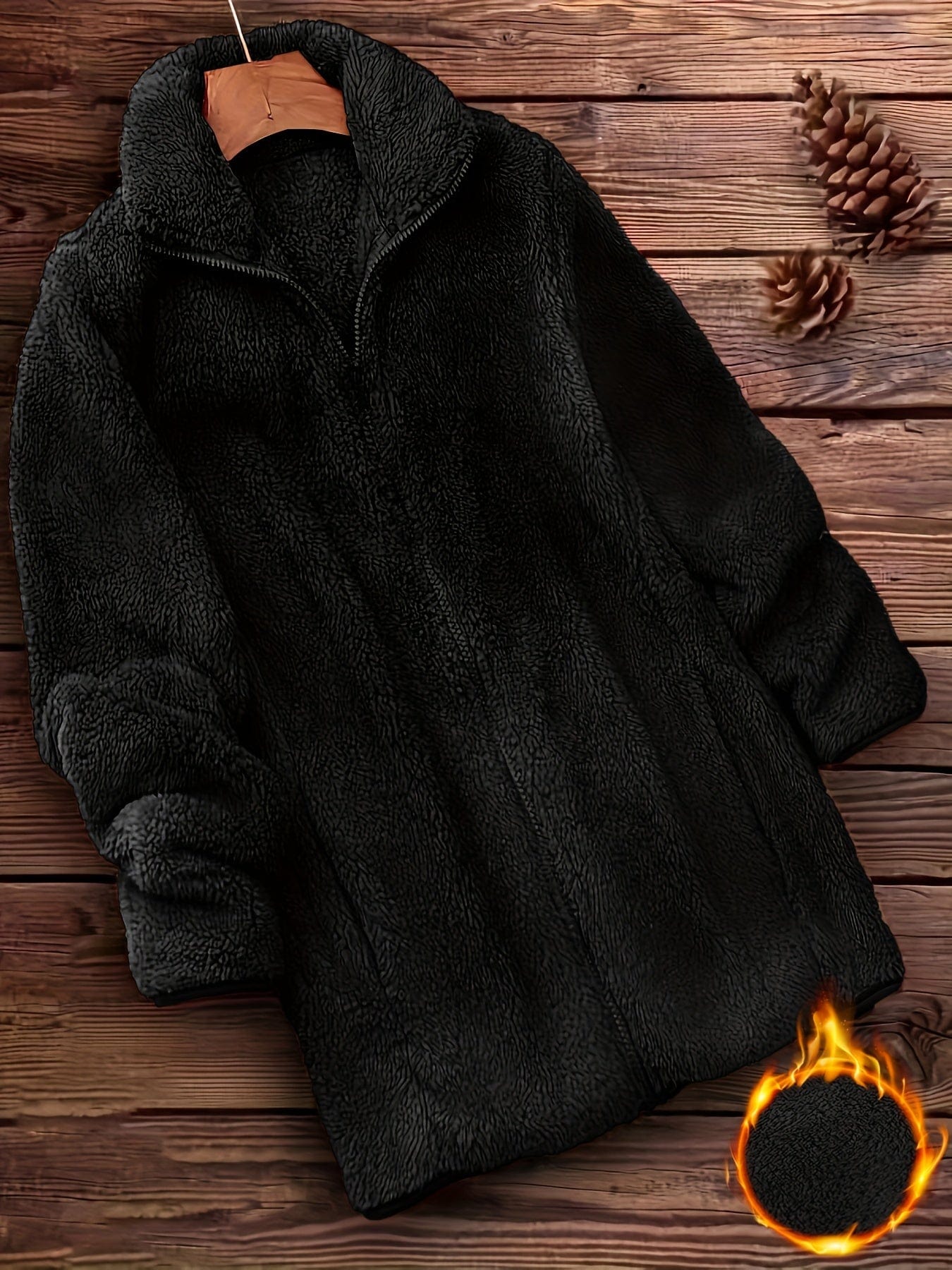 Manteau en fourrure Amelia avec fermeture éclair