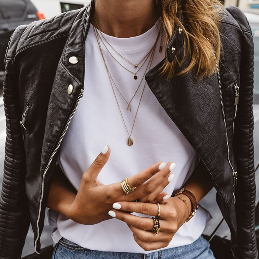 Aveline | Veste en cuir véritable élégante