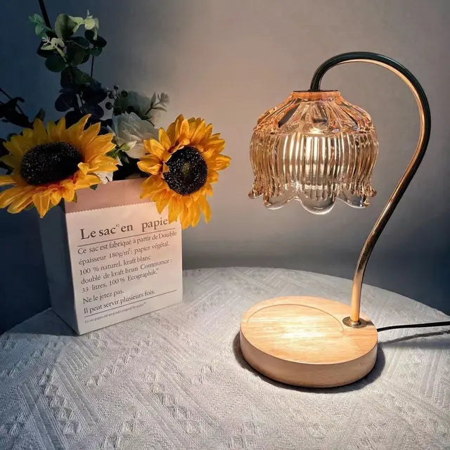 Luminara CrystalGlow – Lampe de table élégante avec un design unique en pierre de verre